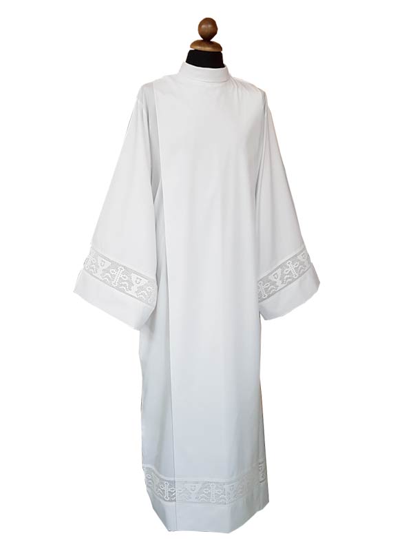 Camice da sacerdote con piegoni in misto cotone