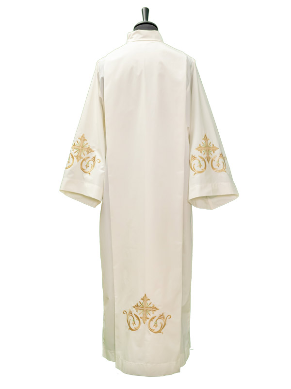 Camice da Sacerdote con piegoni e ricamo