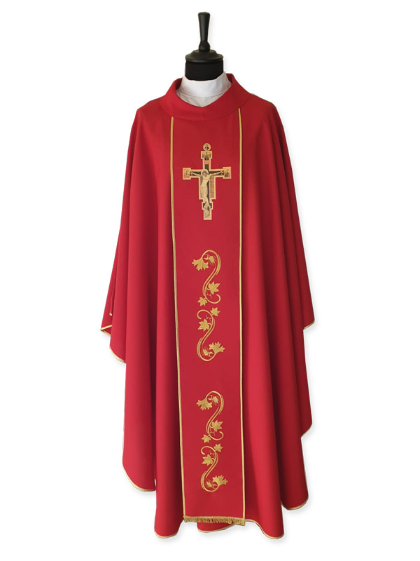 Casula con croce San Francesco stampata