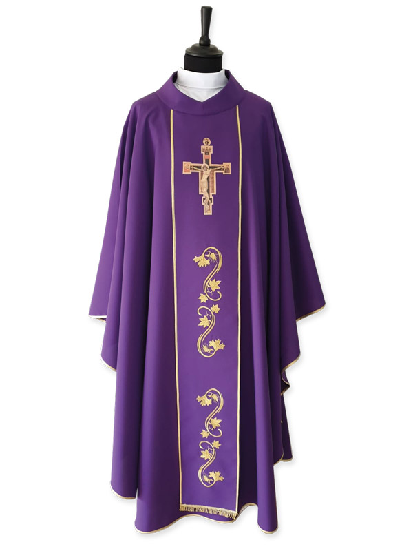 Casula con croce San Francesco stampata