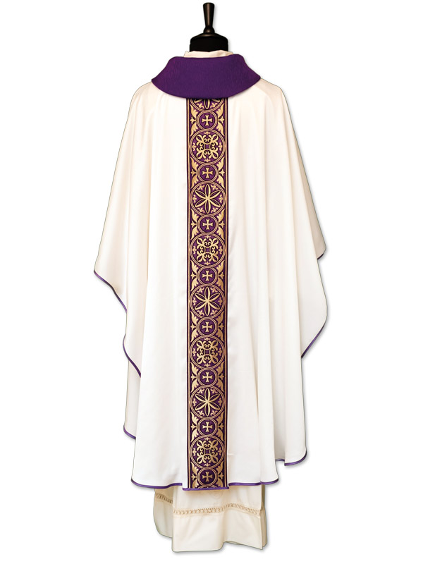Casula da sacerdote in misto seta