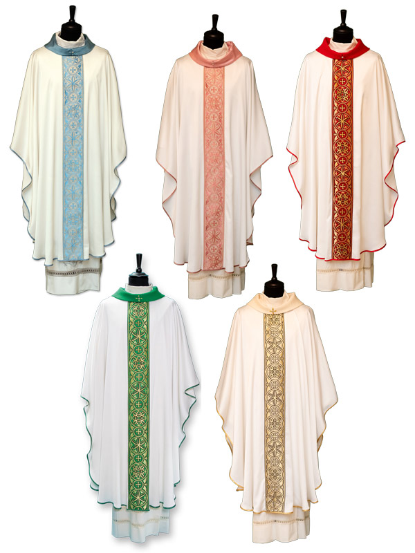 Casula da sacerdote in misto seta