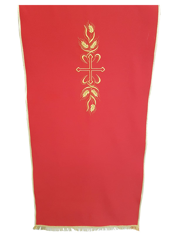 Coprileggio liturgico ricamato con filati color oro - Giusmery-Confezioni