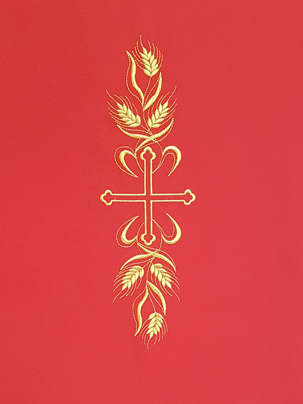 Coprileggio liturgico ricamato con filati color oro