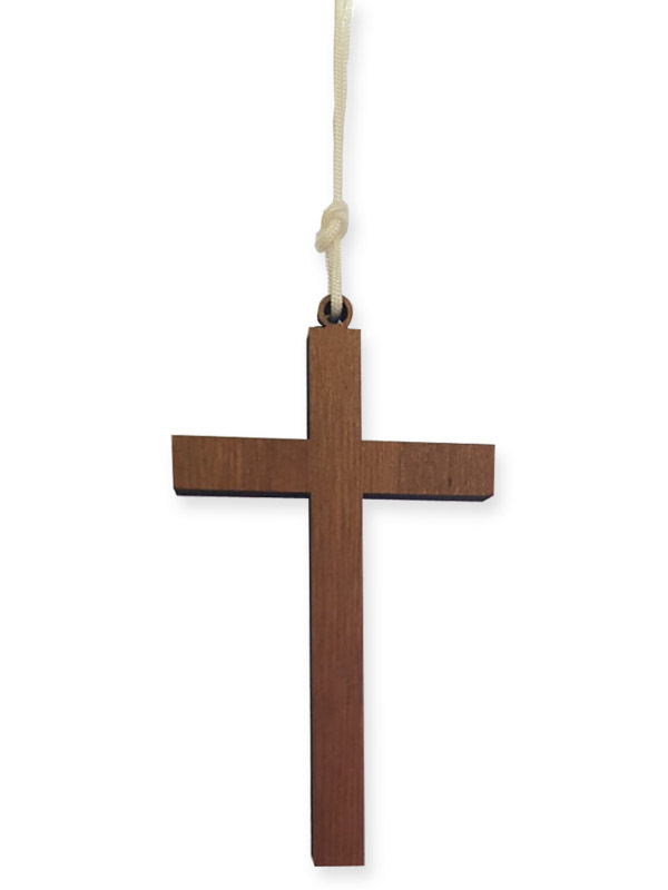 Croce prima comunione in legno scuro - Giusmery Confezioni