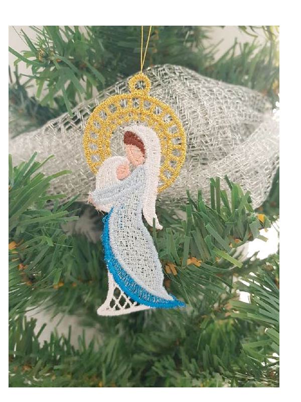 Addobbi per Natale con Madonna e Gesu - Giusmery-Confezioni