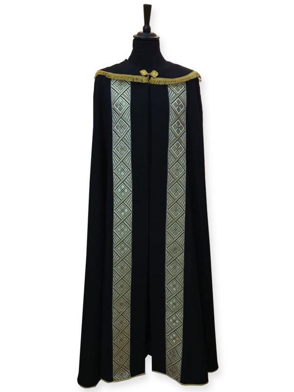 Piviale sacerdotale liturgico con gallone e croce applicato - Giusmery-Confezioni