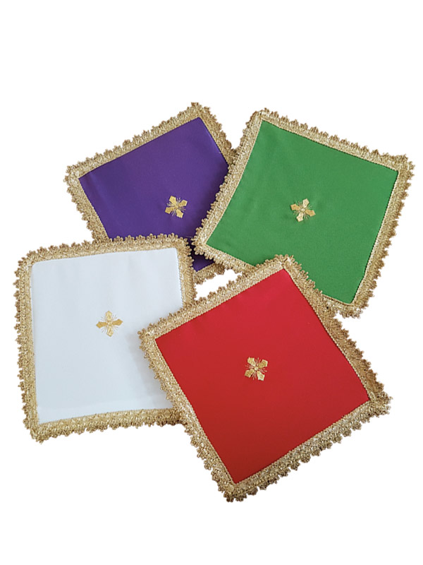 Palla liturgica copricalice da altare con croce ricamata - Giusmery-Confezioni