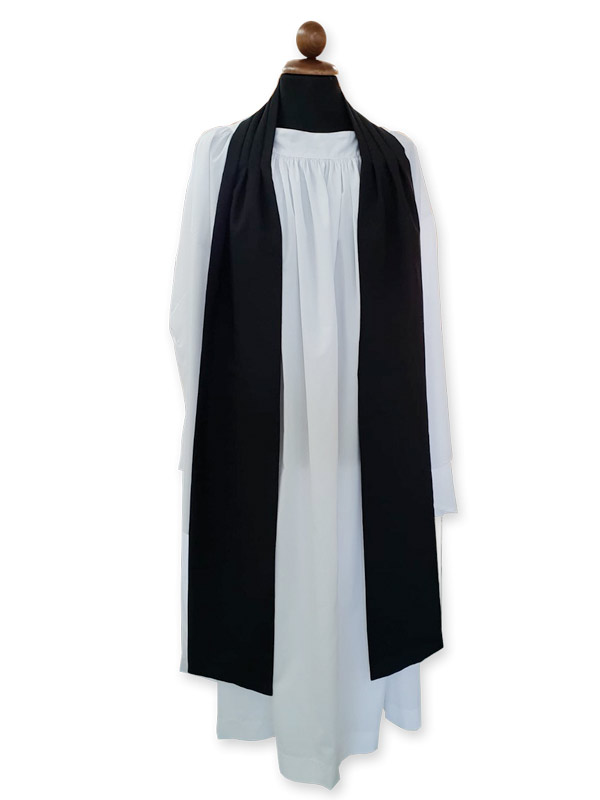 Stola liturgica sacerdotale anglicana di colore nero - Giusmery Confezioni