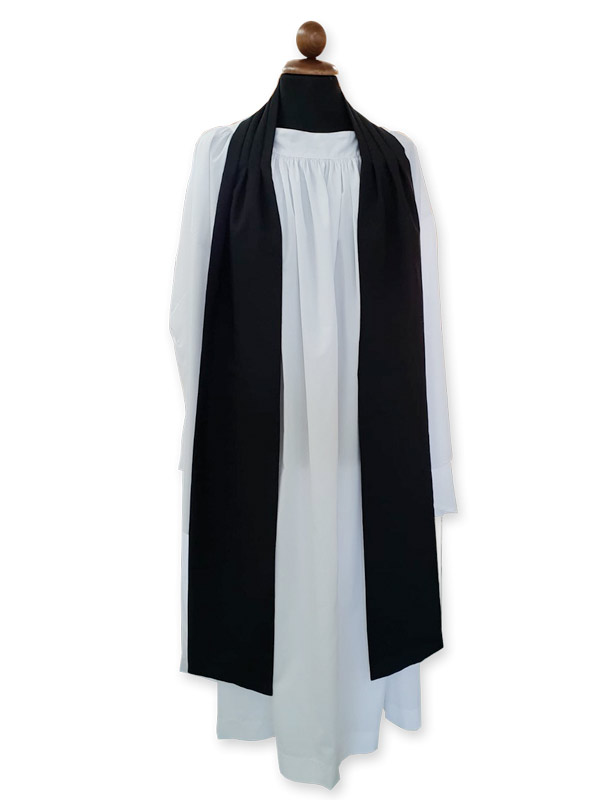 Stola liturgica sacerdotale anglicana di colore nero