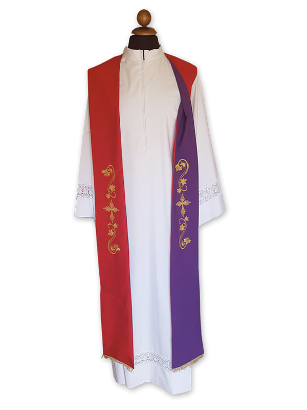 Tristola bicolore liturgica sacerdotale - Giusmery Confezioni